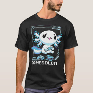 T-shirt Gamesolotl Gamer Axolotl Fish Jouer Jeux Vidéos