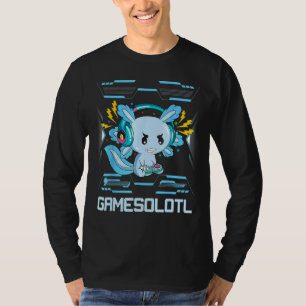 T-shirt Gamesolotl Gamer Axolotl Fish Jouer Jeux Vidéos