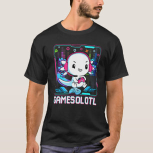 T-shirt Gamesolotl Gamer Axolotl Fish Jouer Jeux Vidéos