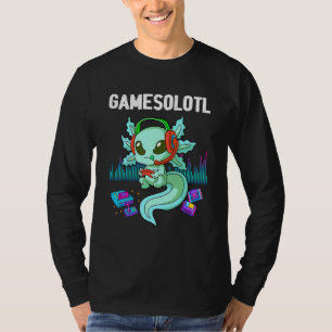 T-shirt Gamesolotl Gamer Axolotl Fish Jouer Jeux Vidéos