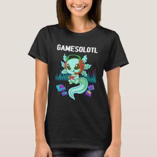 T-shirt Gamesolotl Joueur Axolotl Poisson Jouant Aux Jeux