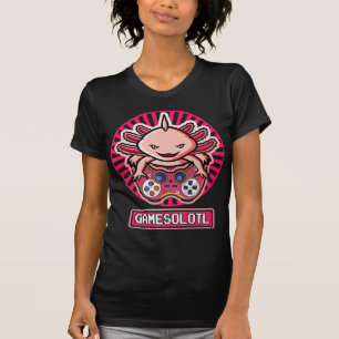 T-shirt Gamesolotl Vidéo Gamer Axolotl Cute Axolotl Kawai