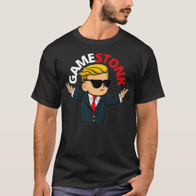 T-shirt GameStonk - Fun Stock Trading Jeu Fonds de couvert (Devant)