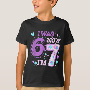 T-shirt Gamin drôle d'anniversaire 7 j'avais 6 ans je suis