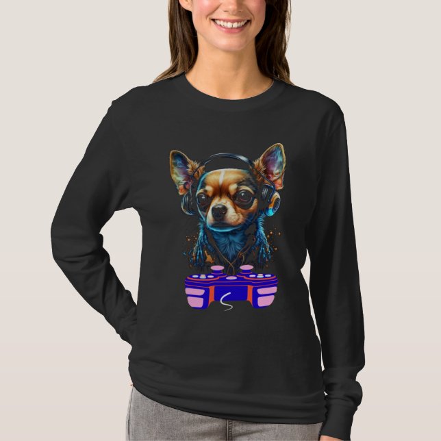 T-shirt Gaming Chihuahua Dog Player Animal Video Gamer  Me (Devant)
