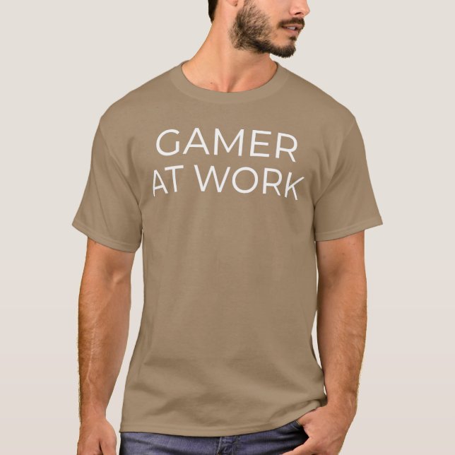 T-shirt Gaming Computer Funny Gamer At Work Gift boy (Devant)