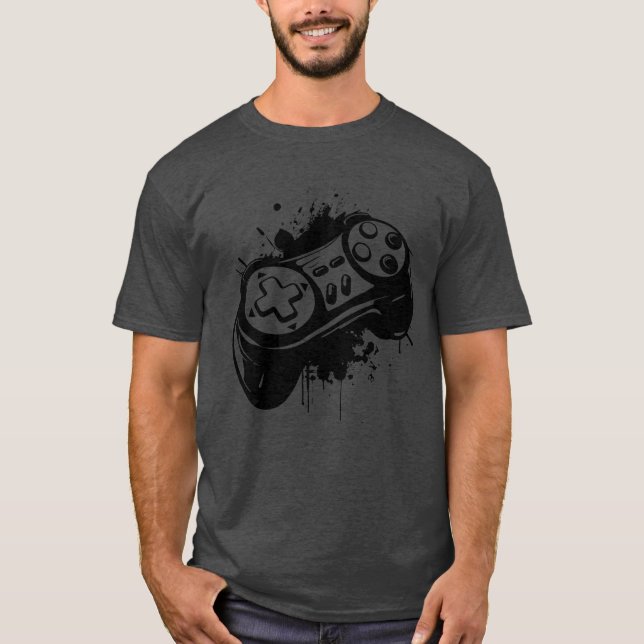 T-shirt Gaming Controller Color Splotch drôle de famille (Devant)