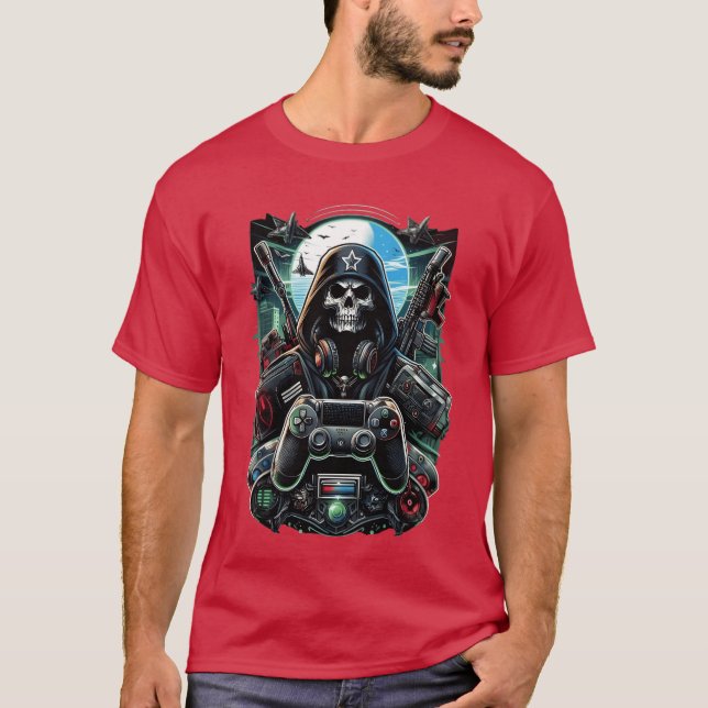 T-shirt Gaming Design vintage girl (Devant)