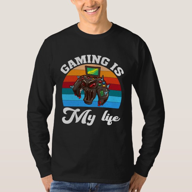 T-shirt Gaming Is My Life  Video Gaming   2 (Devant)