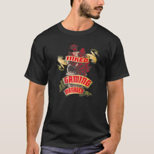 T-shirt Gaming Manager Crâne encré & Roses rouges tatouage