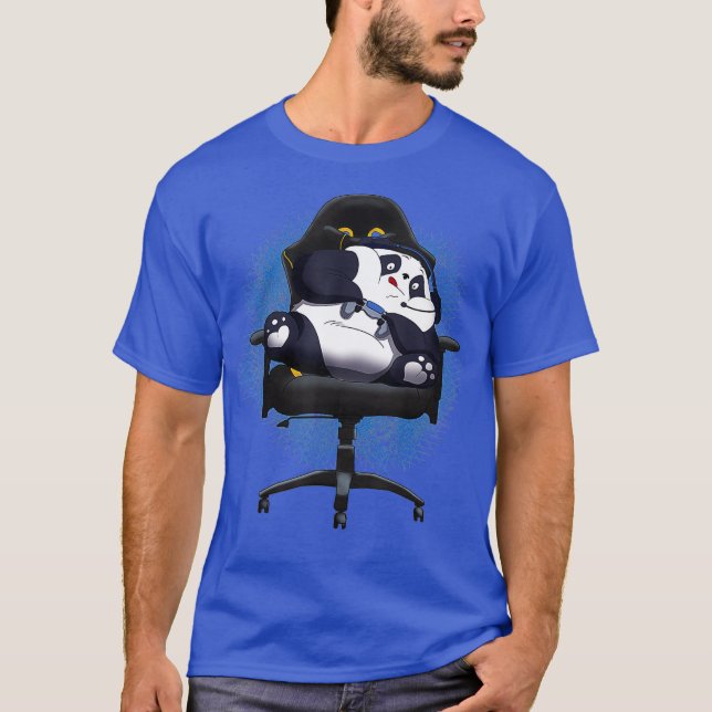 T-shirt Gaming Panda Funny Gamer Video Games (Devant)