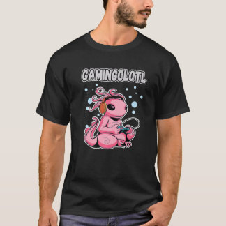 T-shirt GAMINGOLOTL Kawaii Axolotl Gamer Amour du jeu amus