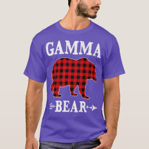 T-shirt Gamma Bear Christmas Pajama Red Plaid Buffalo Fami