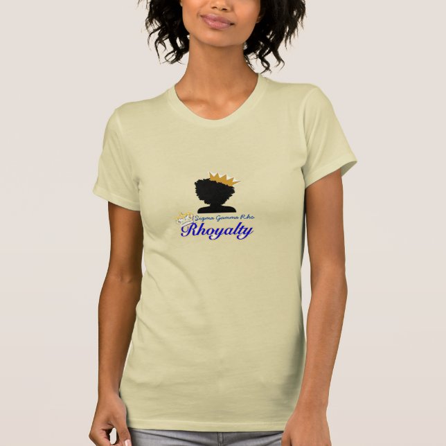 T-shirt gamma de Rhoyalty de Rho de sigma bronzage (Devant)