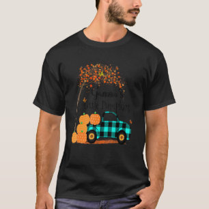 T-shirt Gamma S Petit Camion Citrouille Vert Plaid Automne