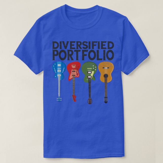 T-shirt Gamme diversifiée de guitares électriques Portefeu (Design devant)