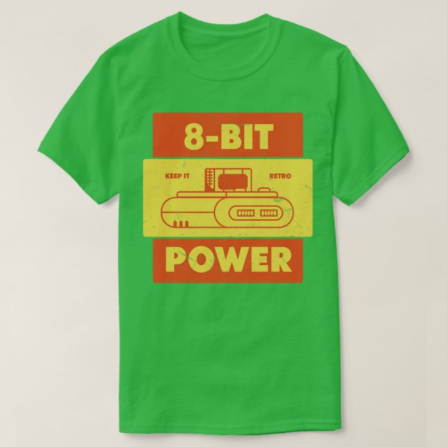 T-shirt Gamme rétroélectrique de 8 bits (Design devant)