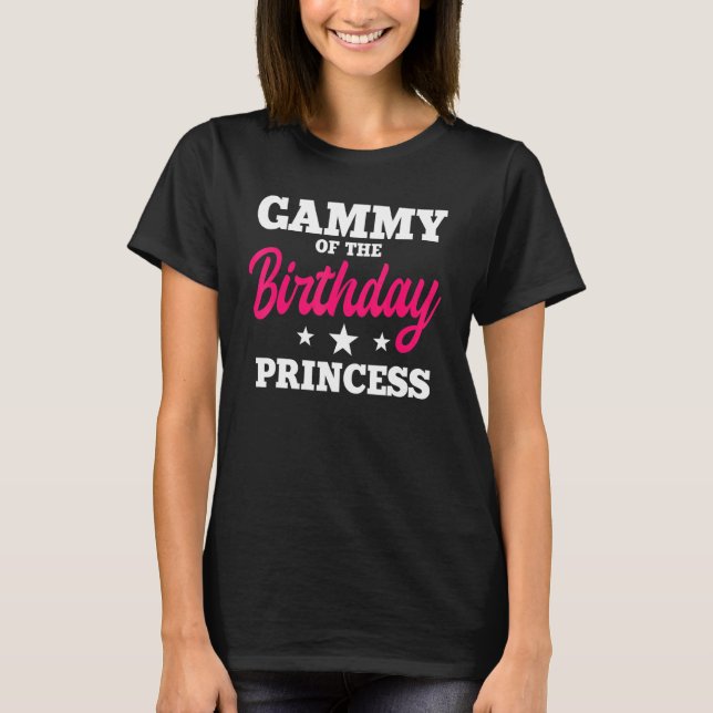 T-shirt Gammy De L'Anniversaire Princess Party Anniversair (Devant)
