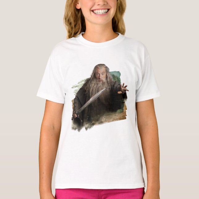 T-shirt Gandalf avec épée (Devant)
