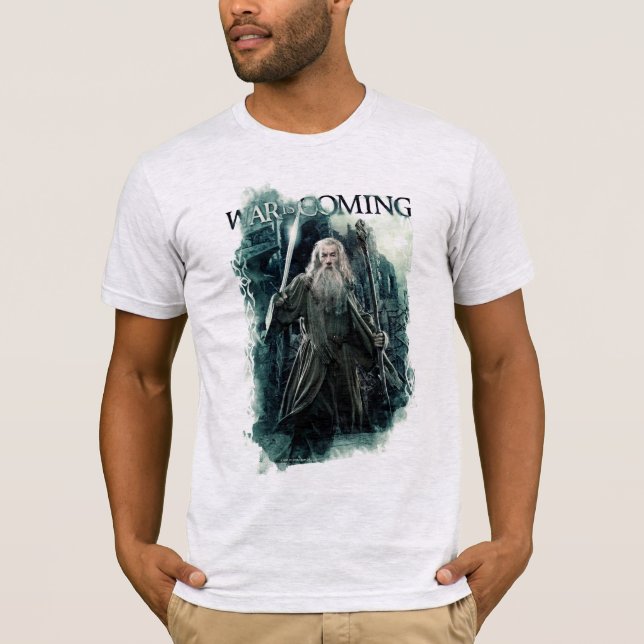 T-shirt Gandalf - La Guerre Arrive (Devant)