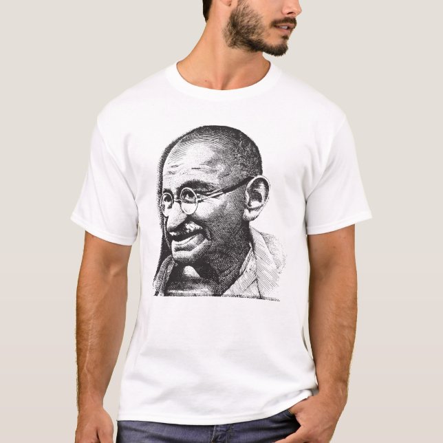 T-shirt Gandhi, tyrans et amour (Devant)