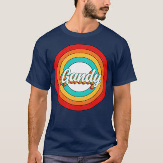 T-shirt Gandy Nom Chemise Vintage Cercle Gandy