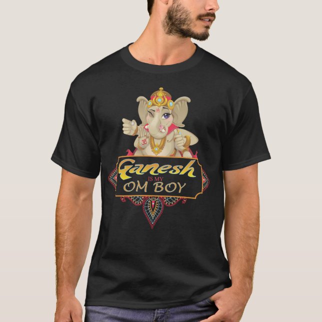 T-shirt Ganesh est mon garçon de l'OM (Devant)