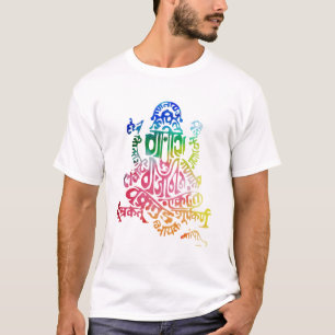T-shirt Ganesh Mantra, chemise aquarelle