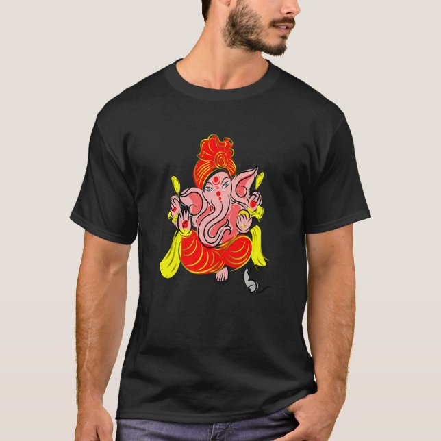 T-shirt Ganesh Ohm Yoga Third Eye Isha Hindu Linga (Devant)