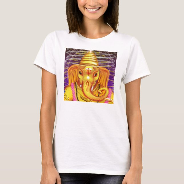 T-shirt Ganesha avec la pièce en t de casque (Devant)