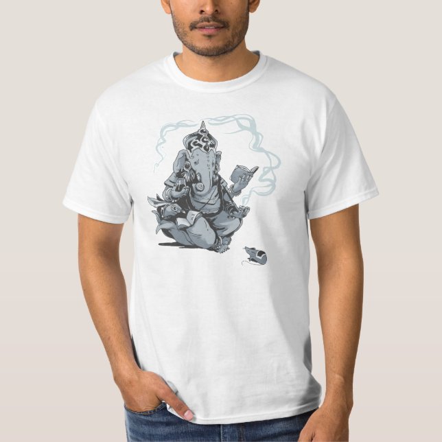 T-shirt Ganesha reading (Devant)