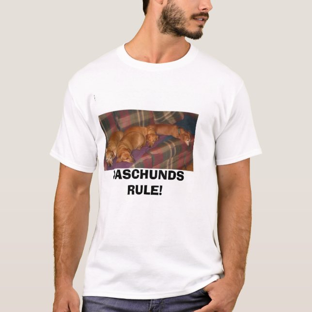 T-shirt gang1a, RÈGLE de DASCHUNDS ! (Devant)