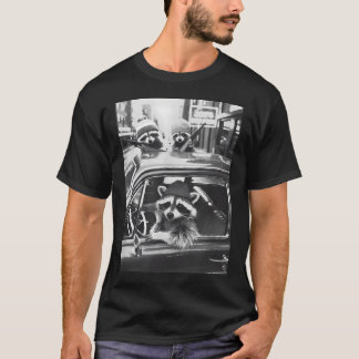 T-shirt Gang de ratons laveurs drôle Feline vintage cool