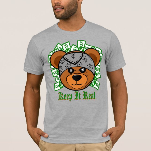 T-shirt Gangsta Bear Chicano Cholo Mexicain Vato Gangster (Devant)