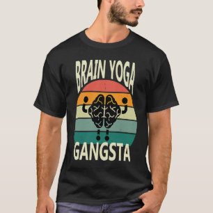 T-shirt Gangsta Gangster Spirituel Rétro Vintage Yoga Cerv