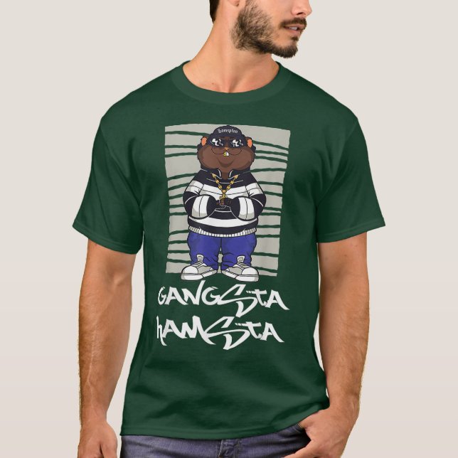 T-shirt Gangsta Hamsta a Gangster Hamster (Devant)