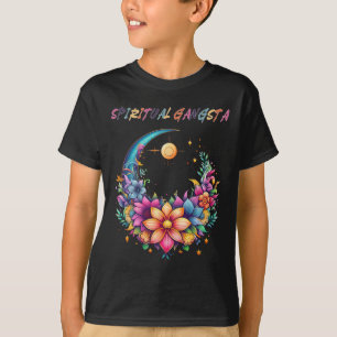 T-shirt Gangsta Spirituel Fleur Lunaire Yoga Méditation Ma
