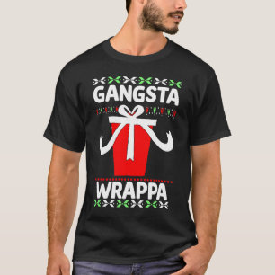 T-shirt Gangsta Wrappa Joyeux Noël Père Noël Noël Noël Noë