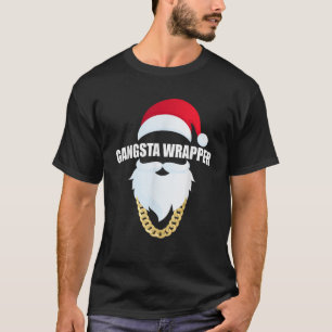 T-shirt Gangsta Wrapper Funny Père Noël Christmas T Shirt