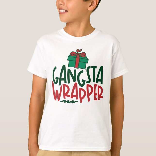 T-shirt Gangsta Wrapper - Noël drôle (Devant)