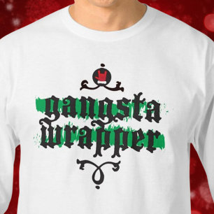 T-shirt Gangsta Wrapper Nouveauté cadeau de Noël Black Gre