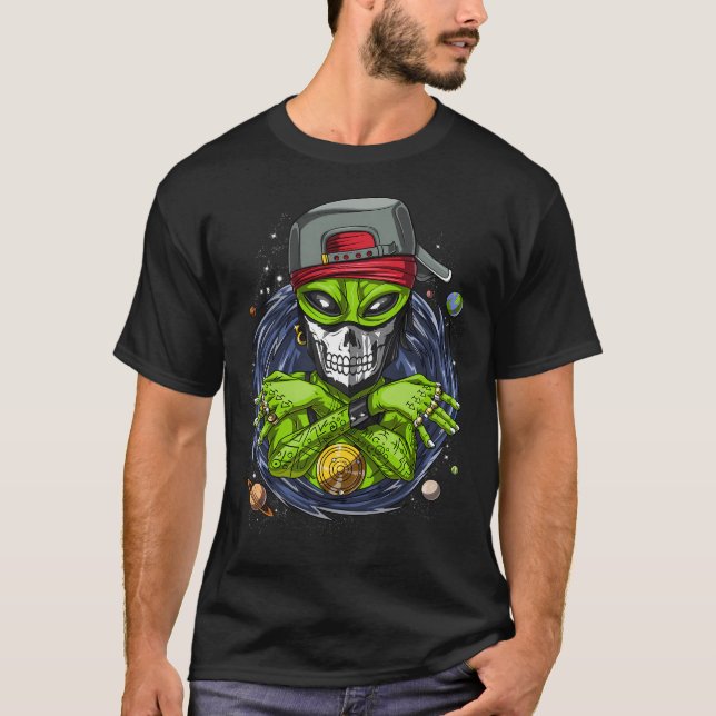 T-shirt GangstÐ° extraterrestre Espace UFO (Devant)