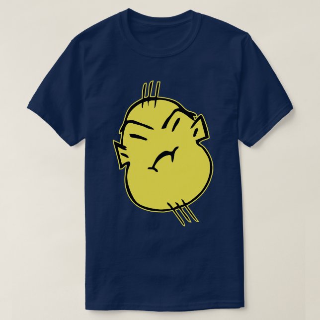 T-shirt Gangster asiatique gras Dude avec visage moyen Doo (Design devant)