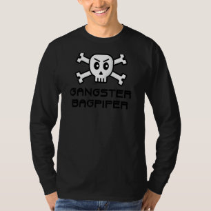 T-shirt Gangster Bagpiper Crâne et Mot croisé