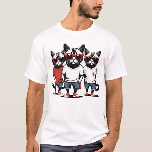 T-shirt Gangster Cats (Devant)
