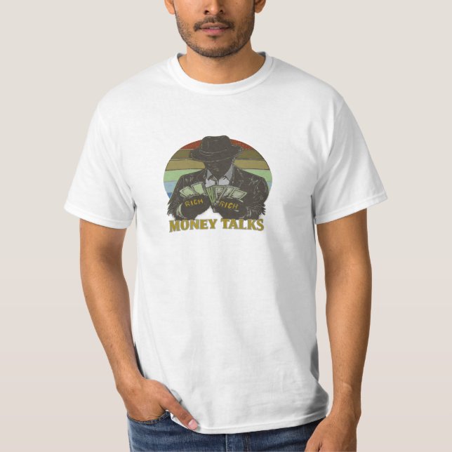 T-shirt Gangster comptant de l'argent (Devant)