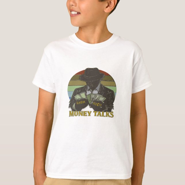 T-shirt Gangster comptant de l'argent (Devant)