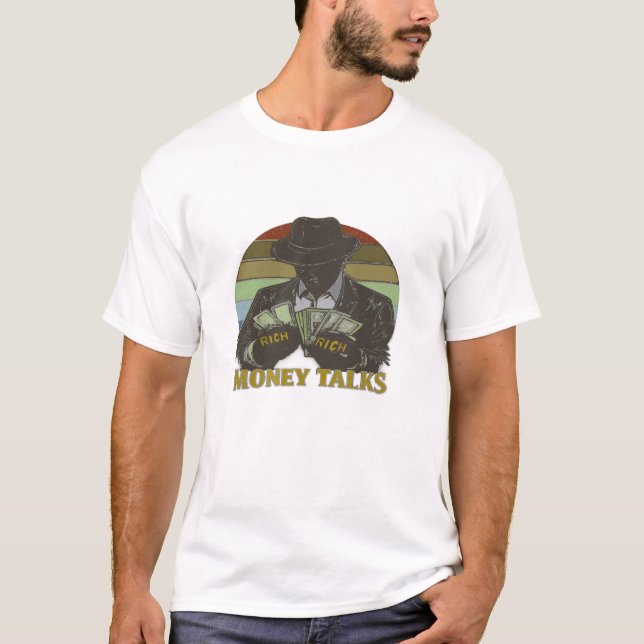 T-shirt Gangster comptant de l'argent (Devant)