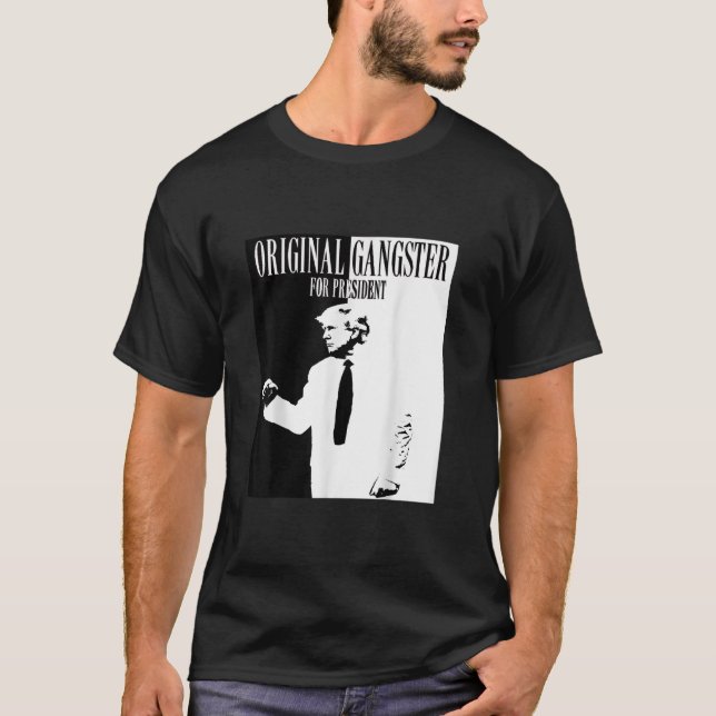 T-shirt Gangster original pour le président Donald Trump 2 (Devant)