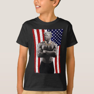 T-shirt Gangster Pro Donald Trump Tatouage Républicain Amé
